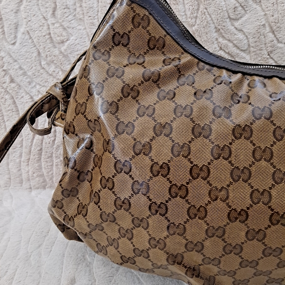 Gucci Crystal Monogram Web Hobo Bag - Picture 6 of 12